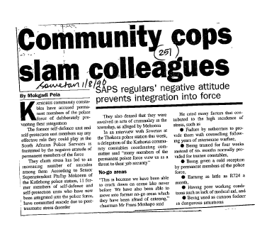 Public Sector Government Police 1996 B