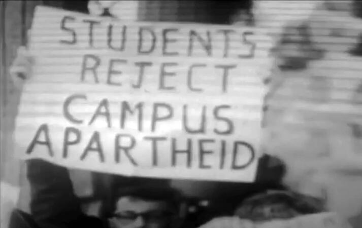 The Snape Building Political Demonstration at the University of Cape Town in 1966 by Andrew M. Colman