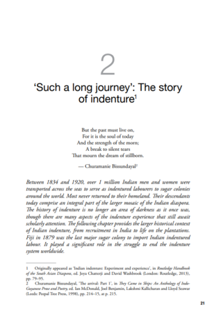 Such a long journey: The story of indenture by Brij V. Lal