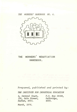 The Workers' Negotiation Handbook