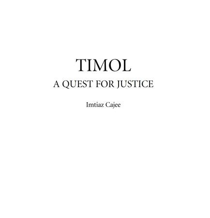 Timol - A Quest for Justice by Imtiaz Cajee