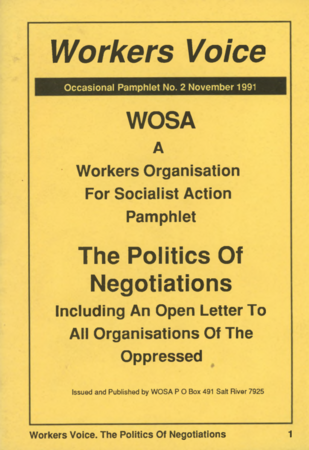 Worker's Voice. The Politics of Negotiation