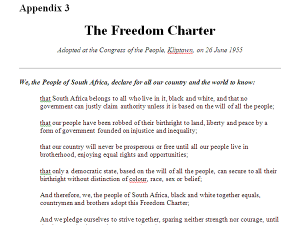Appendix 3 The Freedom Charter