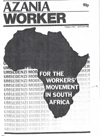 Azania Worker Number 8-  Vol.3. No. 3, August 1987