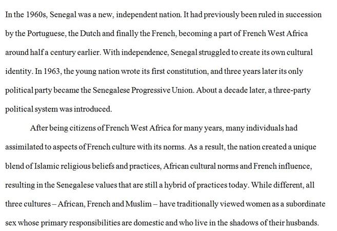 Biography of Mariama Bâ by Lauren Daugherty