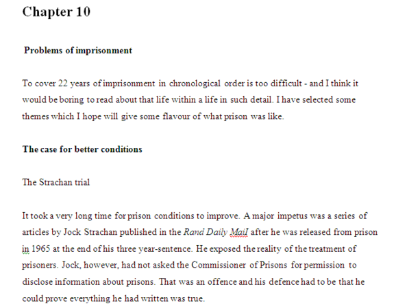 Chapter 10 Problems of imprisonment by Denis Goldberg