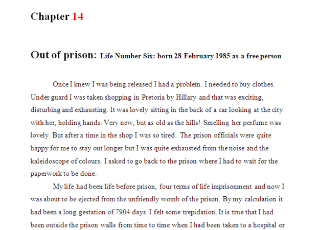 Chapter 14 Out of prison: 28 February 1985 as a free person by Denis Goldberg