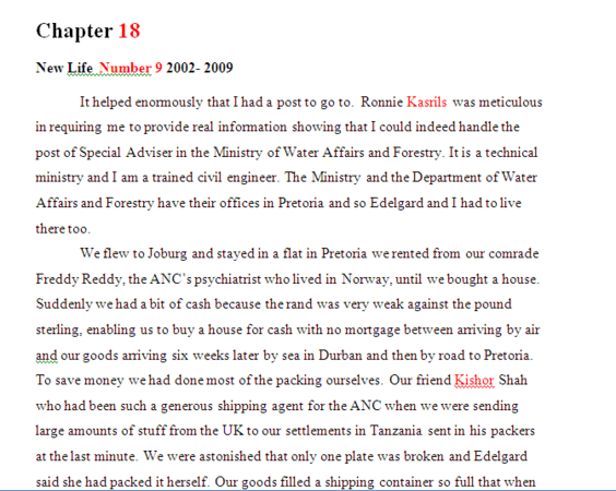 Chapter 18 New Life  Number 9 2002- 2009 by Denis Goldberg