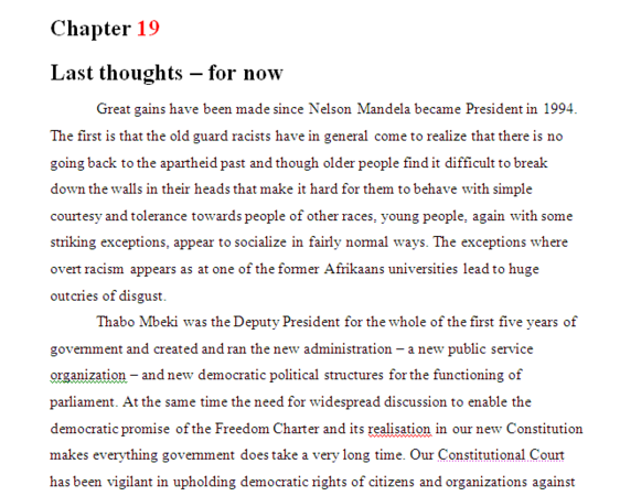 Chapter 19 Last thoughts – for now by Denis Goldberg