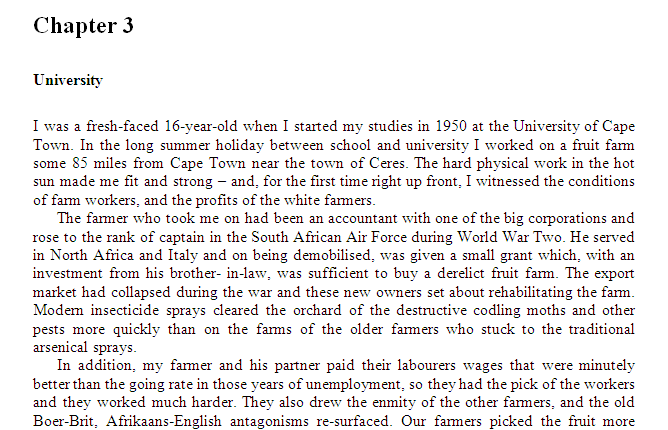 Chapter 3 University by Denis Goldberg