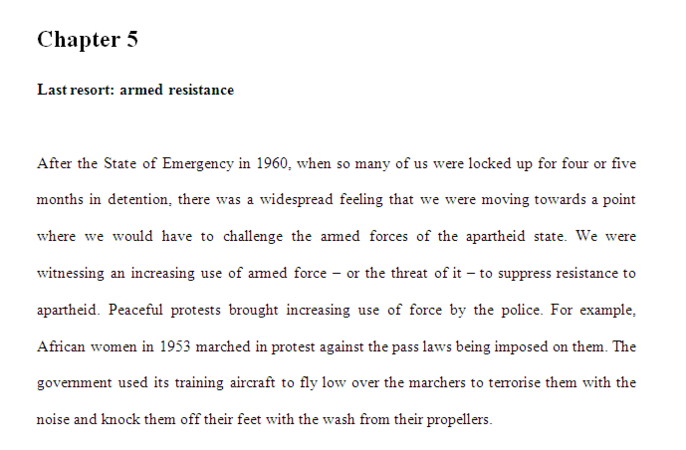 Chapter 5 Last resort: armed resistance by Denis Goldberg