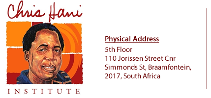 Director’s Report on the Activities of the Chris Hani Institute for the period October 2012 to September 2015