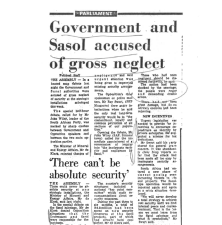 Government and Sasol accused of gross neglect, source unknown 6