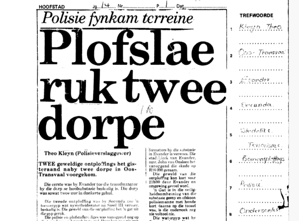 Plofslae ruk twee dorpe