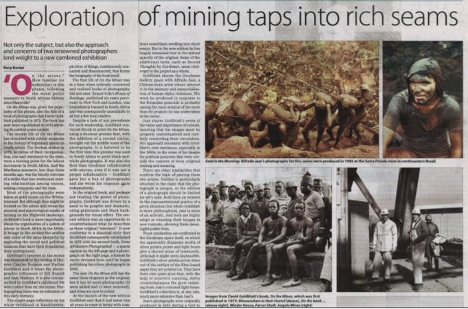 Exploration of Mining Taps into rich seams by Rory Bester (Mail & Guardian), 2 - 8 November 2012