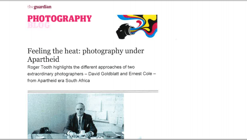 Feeling the heat: Photography under Apartheid (The Guardian), 9 November 2012