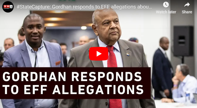 Gordhan responds to EFF allegations about his daughter