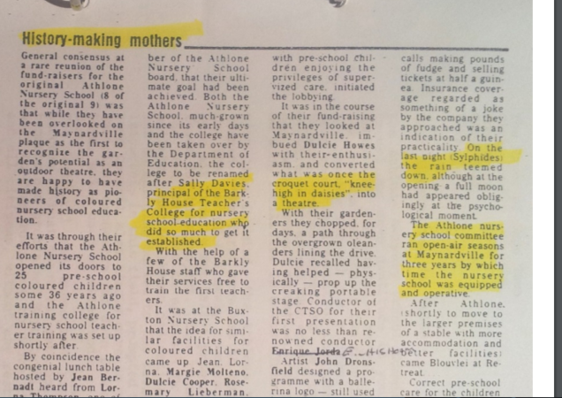 History - making Mothers, 2012