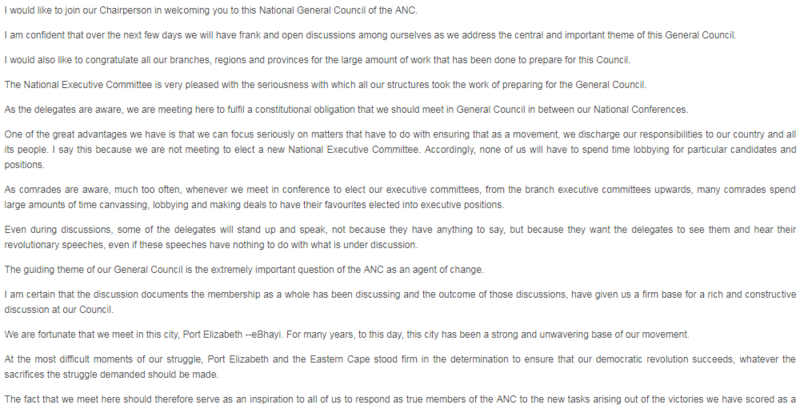 Keynote Address at National General Council Meeting, by President Thabo Mbeki, 12 July 2000, Port Elizabeth