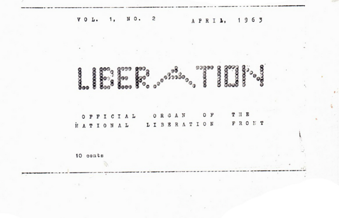 Official Organ of the National Liberation Front,Vol 1.No 2, April 1963