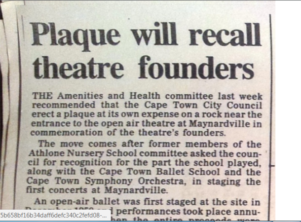 Plaque will recall Theatre Founders, 2012
