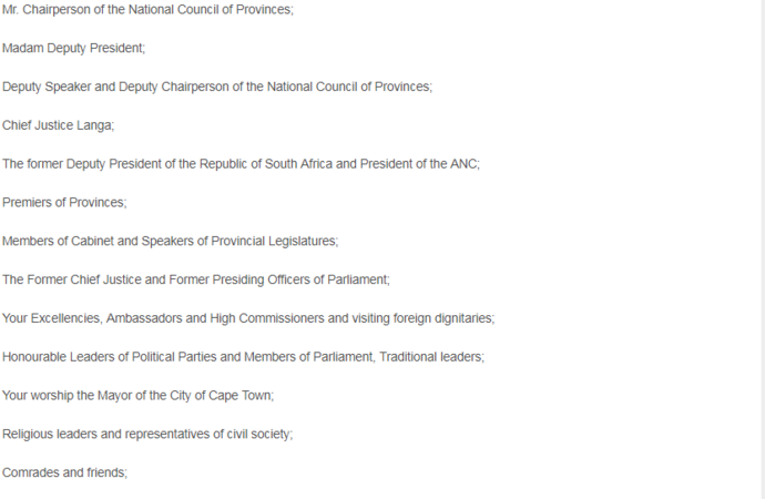 2009 - President Motlanthe, State of the Nation Address, 6 February 2009 (Before National Elections)