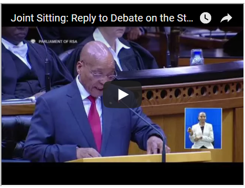 President Zuma, Response to the State of the Nation Address, 19 February 2015