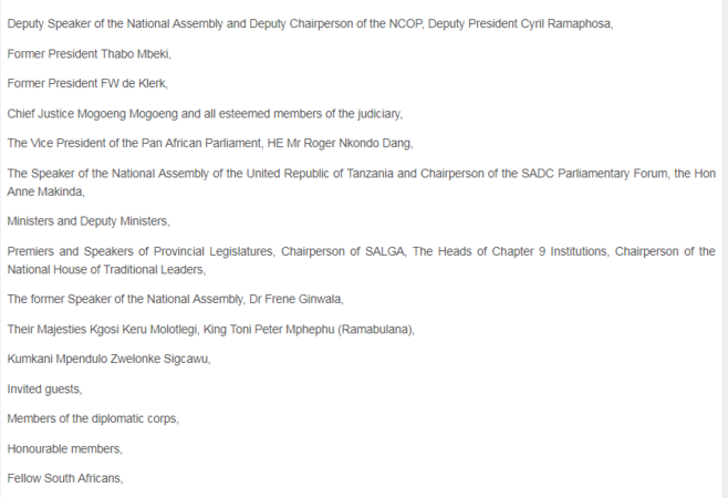 2015 - President Zuma, State of the Nation Address, 12 February 2015