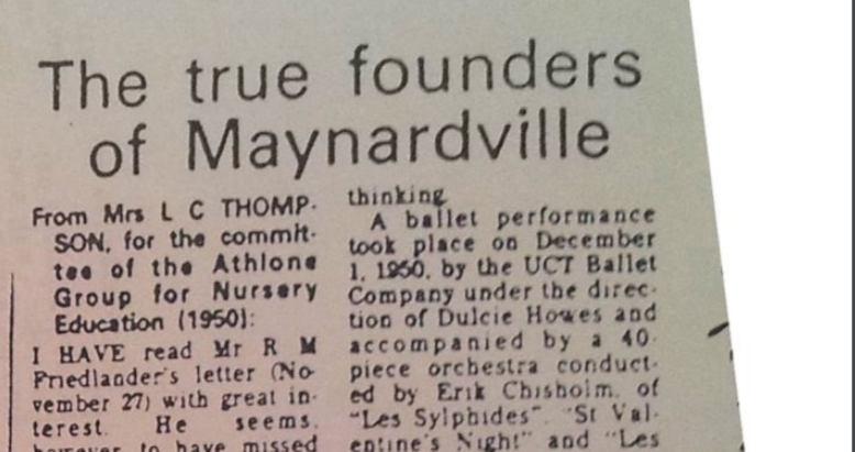 The true founders of Maynardville, 6 December 1989