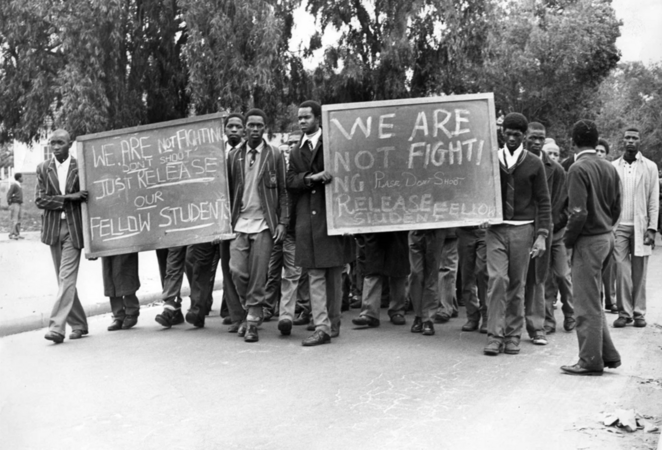 Langa, Nyanga and Gugulethu students march through the Cape Town CBD