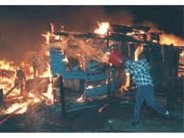 Joe Slovo Settlement on fire