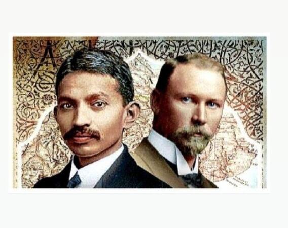 Portrait of Smuts and Ghandi, Source: http://peterbaxterhistory.com/2016/09/12/of-passive-and-violent-resistance-gandhi-and-smuts-in-south-africa/