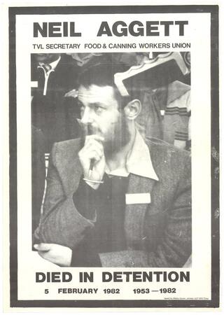 Poster issued by the Media Committee and printed by the UCT SRC Press in 1982, Source: South African History Archive