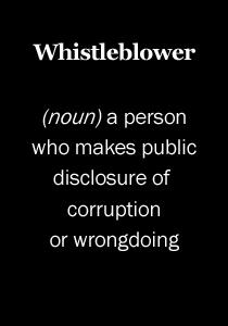 Protection for whistleblowers’ is ensured