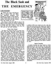 The Black Sash and The Emergency