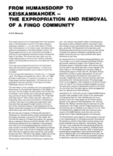 
From Humansdorp to Keiskammahoek - The Expropriation and Removal of a Fingo Community
