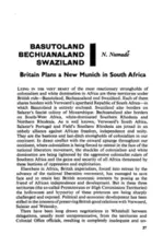 Basutoland, Bechuanaland, Swaziland