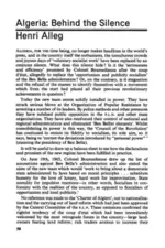 Algeria: behind the silence