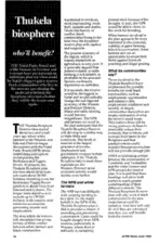 Thukela biosphere - wholl benefit?