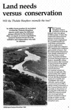 Land needs versus conservation