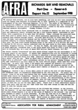 Richards Bay and removals: Part one - September 1981