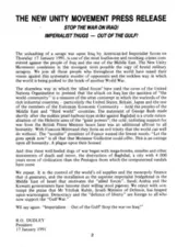 Stop the war on Iraq! Imperialist thugs - out of the Gulf!