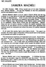 We salute Samora Machel!