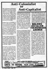 Anti-colonialist or anti-capitalist