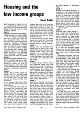 Housing and the low income groups