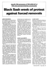 black Sash week of protest against forced removals