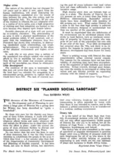 District Six planned social sabotage