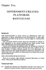 Chapter five: Government-created platforms - Bantustans