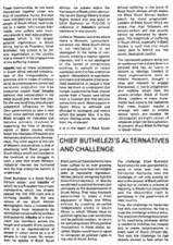Chief Buthelezis alternatives and challenge