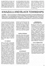 KwaZulu and Black townships